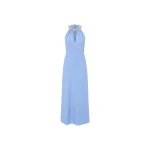 Rebecca Vallance Gimlet Halter Midi Dress in Cornflower Blue
