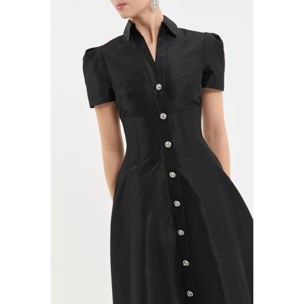 Rebecca Vallance Haddon Short Sleeve Midi Dress | Midi Dresses | Luxury Shoes 