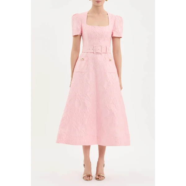 Rebecca Vallance Helmsley Short Sleeve Midi Dress | Midi Dresses | Luxury Shoes 