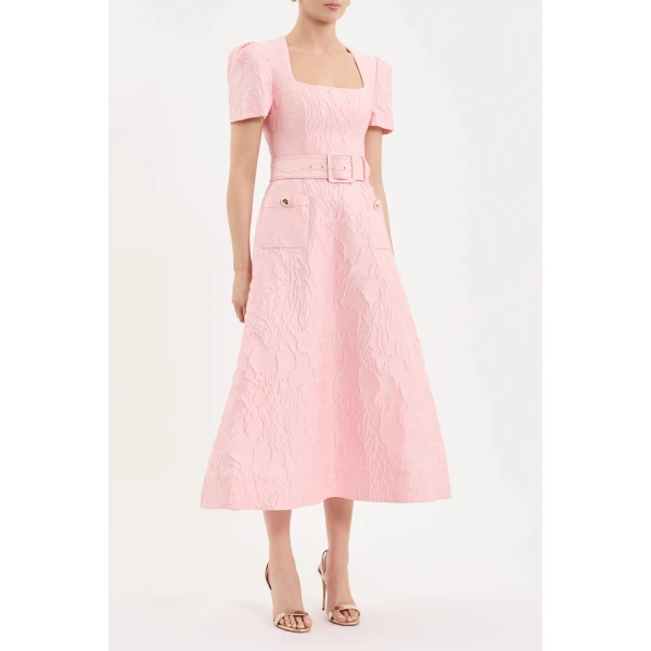 Rebecca Vallance Helmsley Short Sleeve Midi Dress | Midi Dresses | Luxury Shoes 