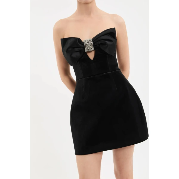 Rebecca Vallance Imogen Mini Dress in Black | Mini Dresses | Luxury Shoes 