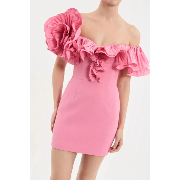 Rebecca Vallance Preston Frill Mini Dress | Mini Dresses | Luxury Shoes 