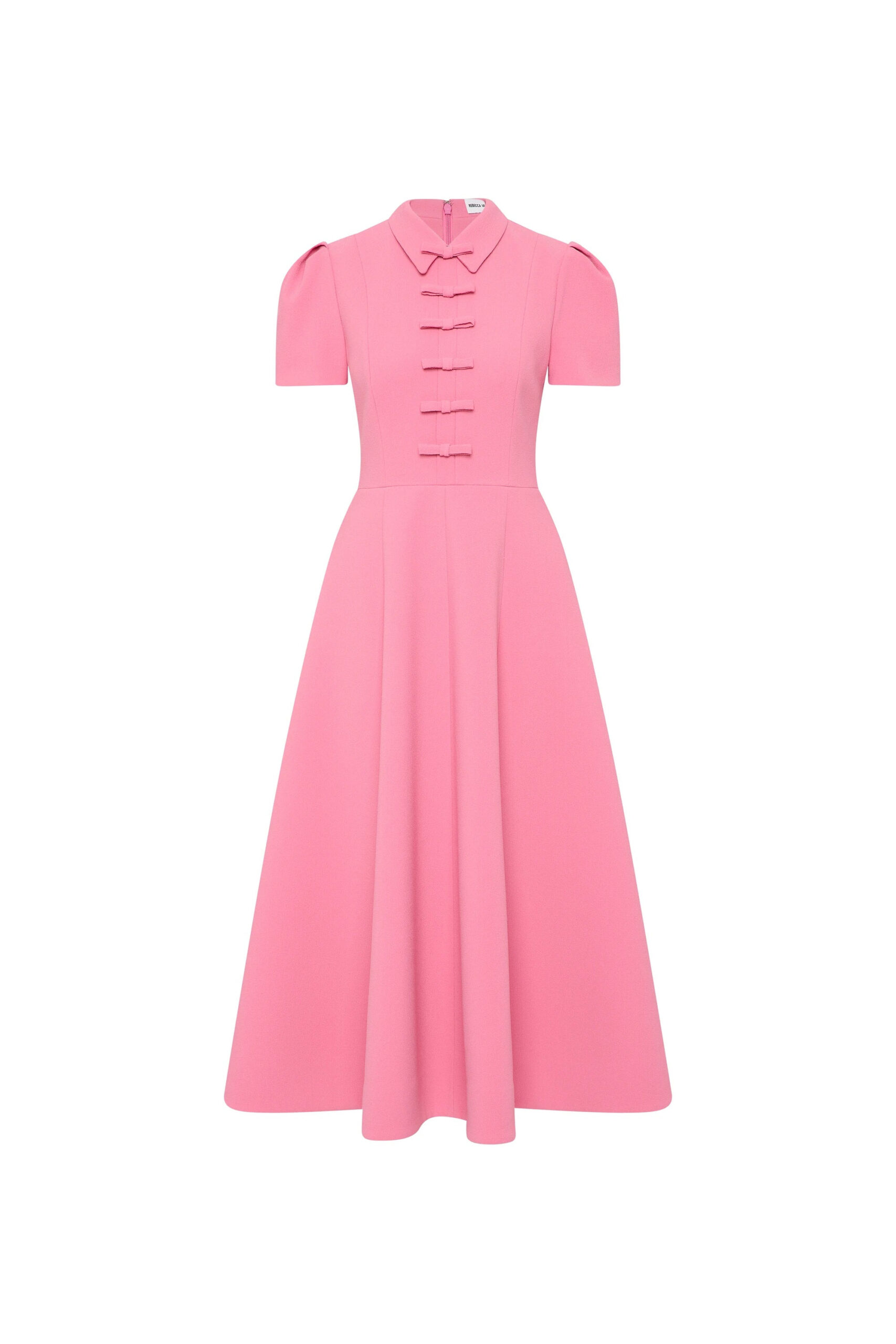 Rebecca Vallance Preston Short Sleeve Midi Dress in Pink 0 Rebecca Vallance Preston Short Sleeve Midi Dress in Pink | Midi Dresses | Luxury Shoes