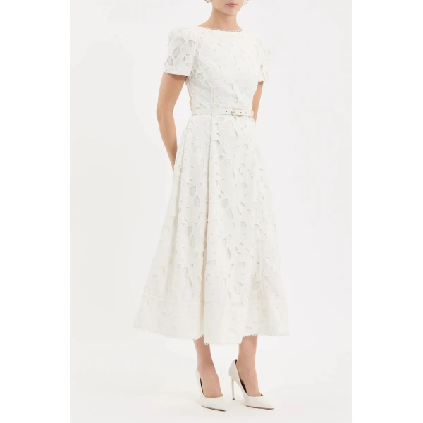 Rebecca Vallance Ivory midi dress