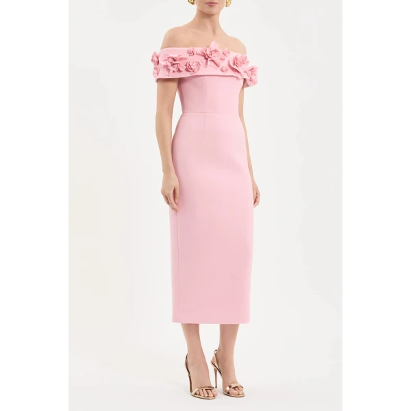Rebecca Vallance Yorkshire Off The Shoulder Midi Dress | Midi Dresses | Luxury Shoes 