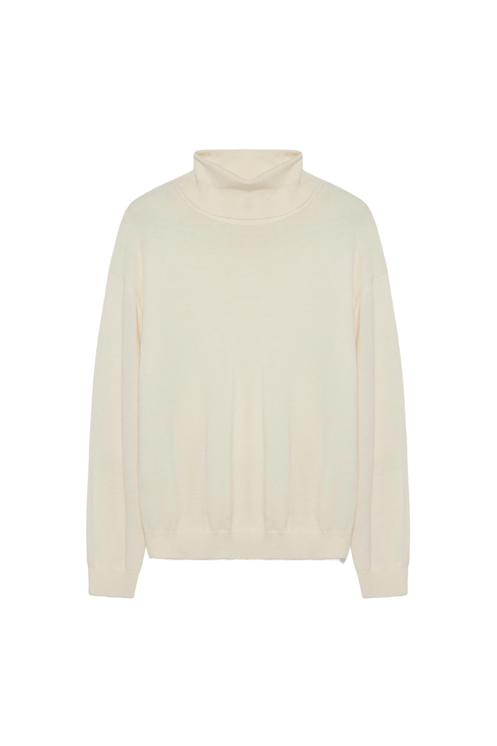 SIMKHAI Aaliyah Merino Wool Turtleneck in Ivory SIMKHAI Aaliyah Merino Wool Turtleneck in Ivory