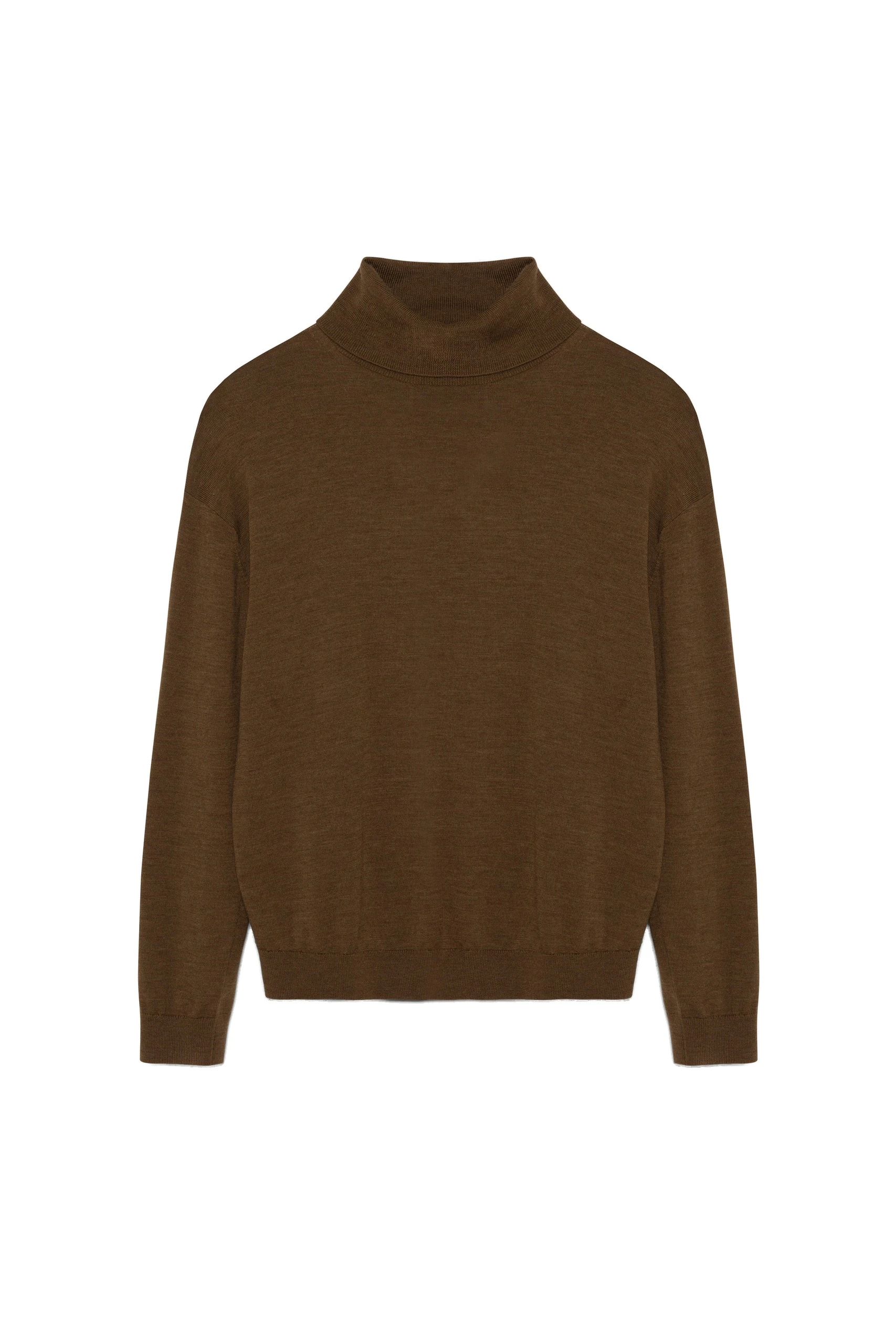SIMKHAI Aaliyah Merino Wool Turtleneck in Otter SIMKHAI Aaliyah Merino Wool Turtleneck in Otter
