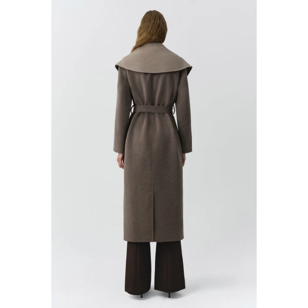 Allura Reversible Belted Coat in Mushroom Multi - Image 5