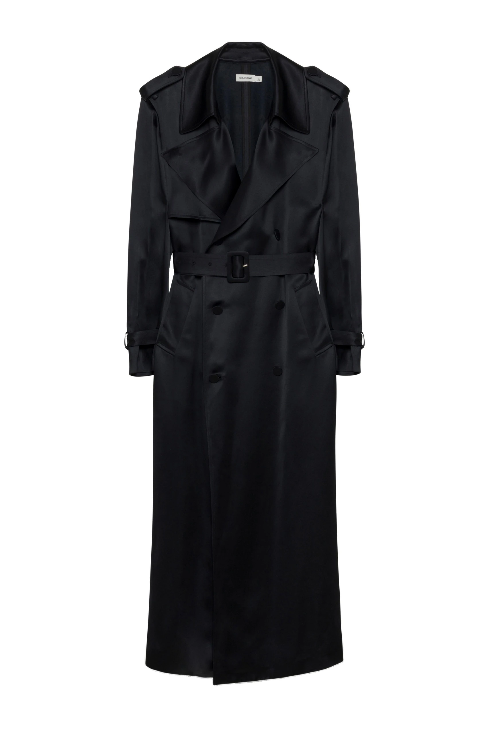 SIMKHAI Alvida Belted Coat in Black SIMKHAI Alvida Belted Coat in Black
