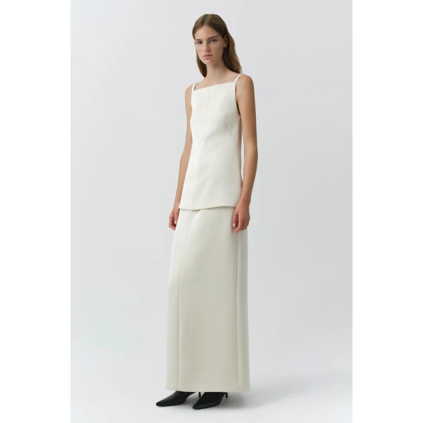 Anais Midi Skirt in Sand Dollar - Image 5