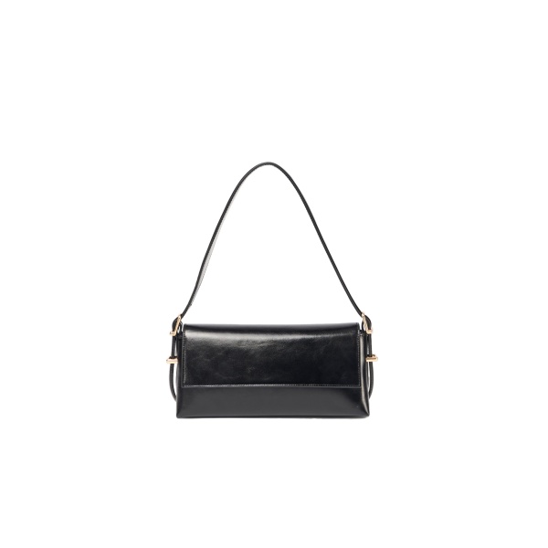 SIMKHAI Atlas Leather Shoulder Bag in Black