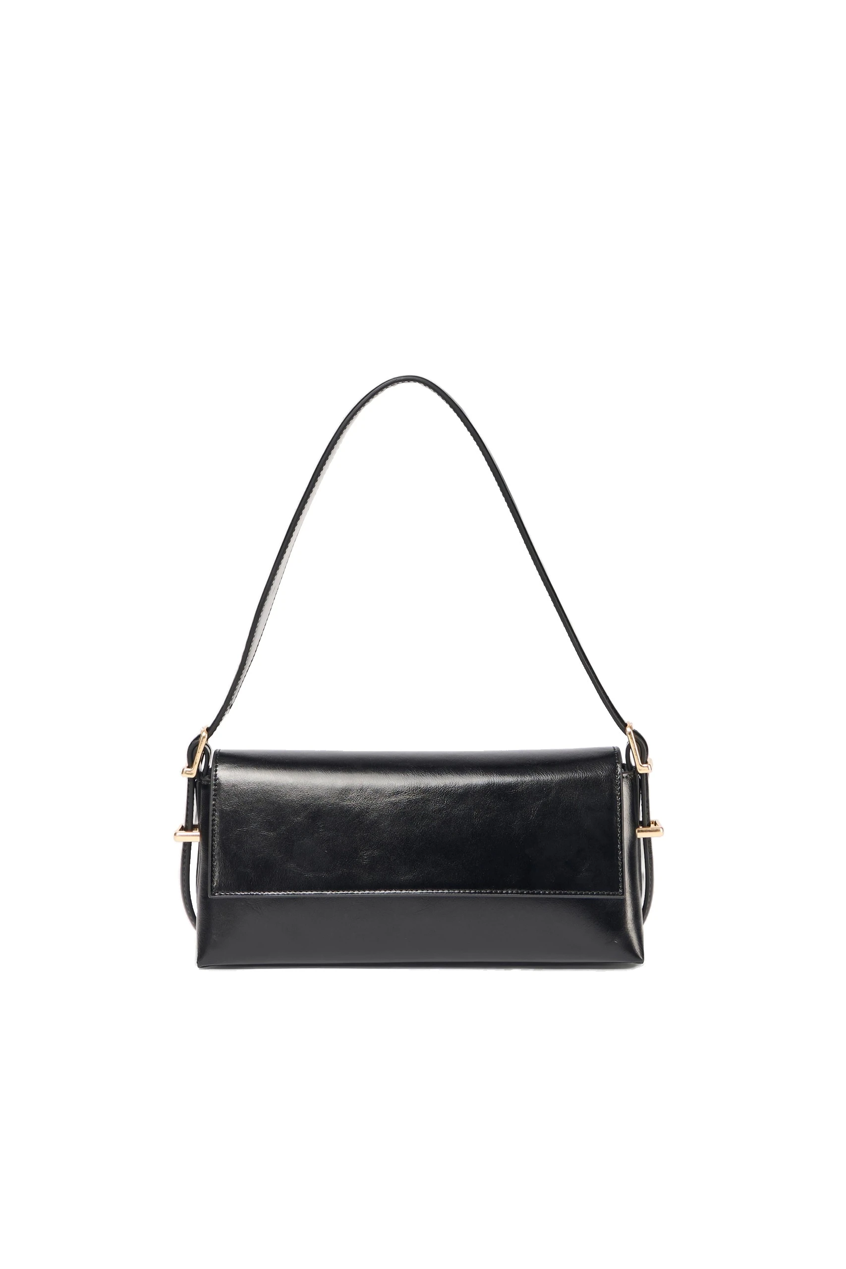 SIMKHAI Atlas Leather Shoulder Bag in Black SIMKHAI Atlas Leather Shoulder Bag in Black