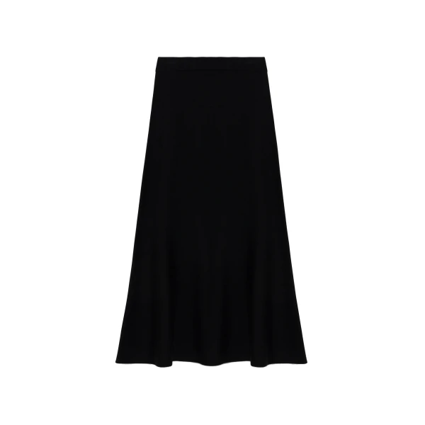 Atwood Merino Wool Trumpet Skirt in Black