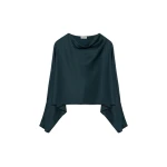 SIMKHAI Bearitz Satin Top in Dark Spruce