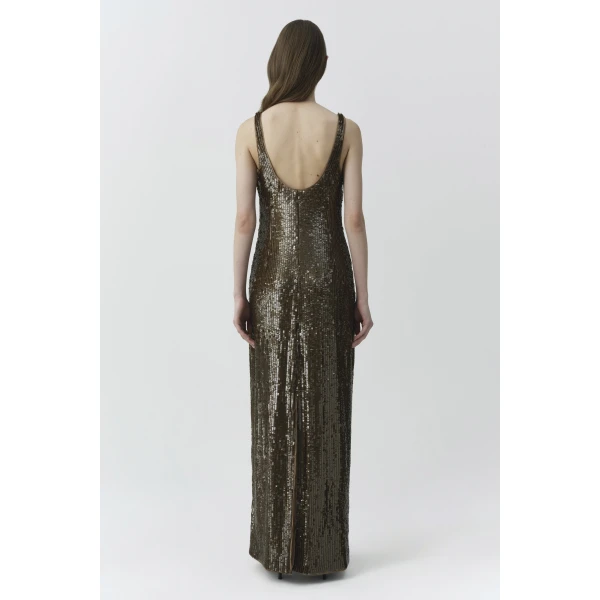 Bex Embellished Maxi Dress in Ochre - Image 5