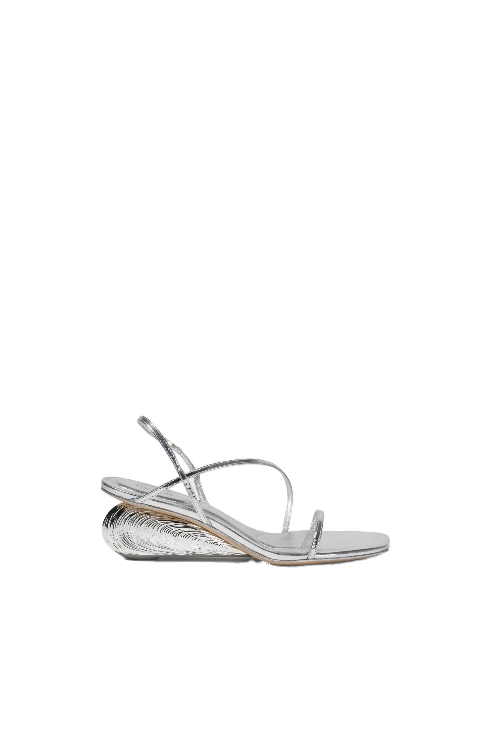 SIMKHAI Bridget Shell Wedge Sandal in Silver SIMKHAI Bridget Shell Wedge Sandal in Silver