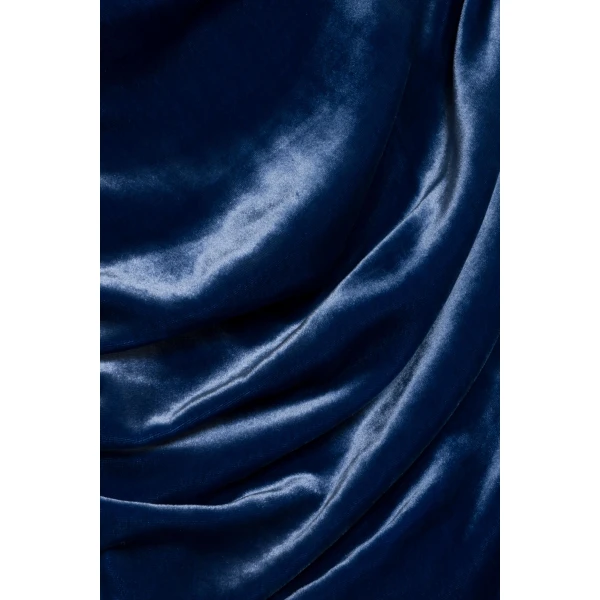 Burke Draped Velvet Midi Dress in Sapphire - Image 6