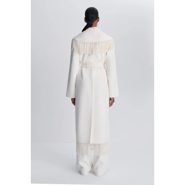 Carrie Fringe Coat in Frost - Image 5