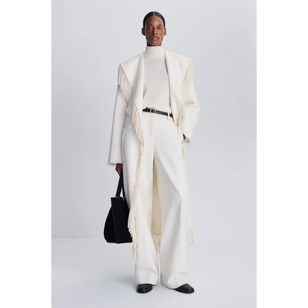 Carrie Fringe Coat in Frost - Image 6