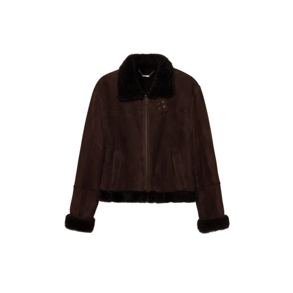 Cassia Shearling Jacket in Chocolate