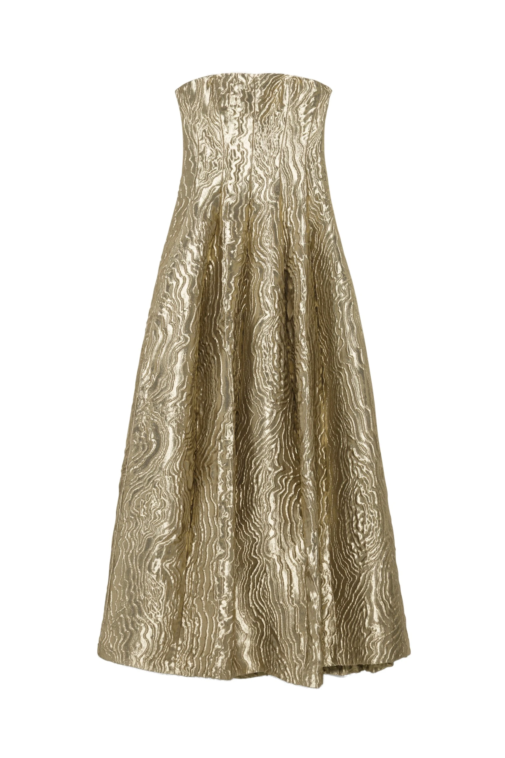 SIMKHAI Celeste Metallic Jacquard Gown in Light Gold SIMKHAI Celeste Metallic Jacquard Gown in Light Gold