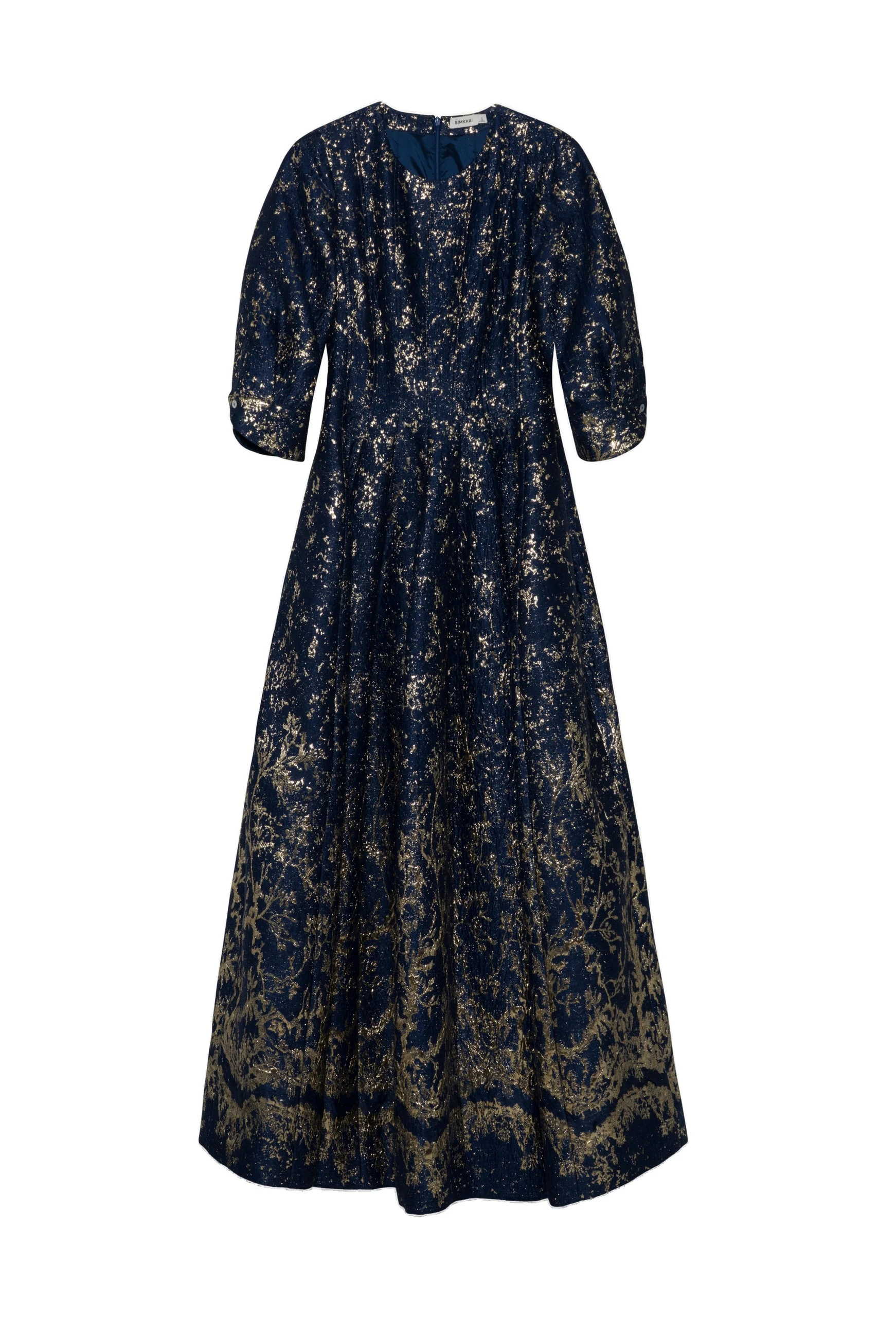 SIMKHAI Claravelle Metallic Jacquard Gown in Midnight SIMKHAI Claravelle Metallic Jacquard Gown in Midnight