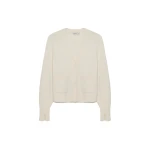 SIMKHAI Claurice Brushed Knit Cardigan in Ivory