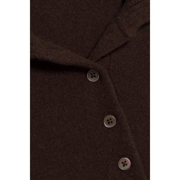 Constance Cashmere Polo in Chocolate - Image 6