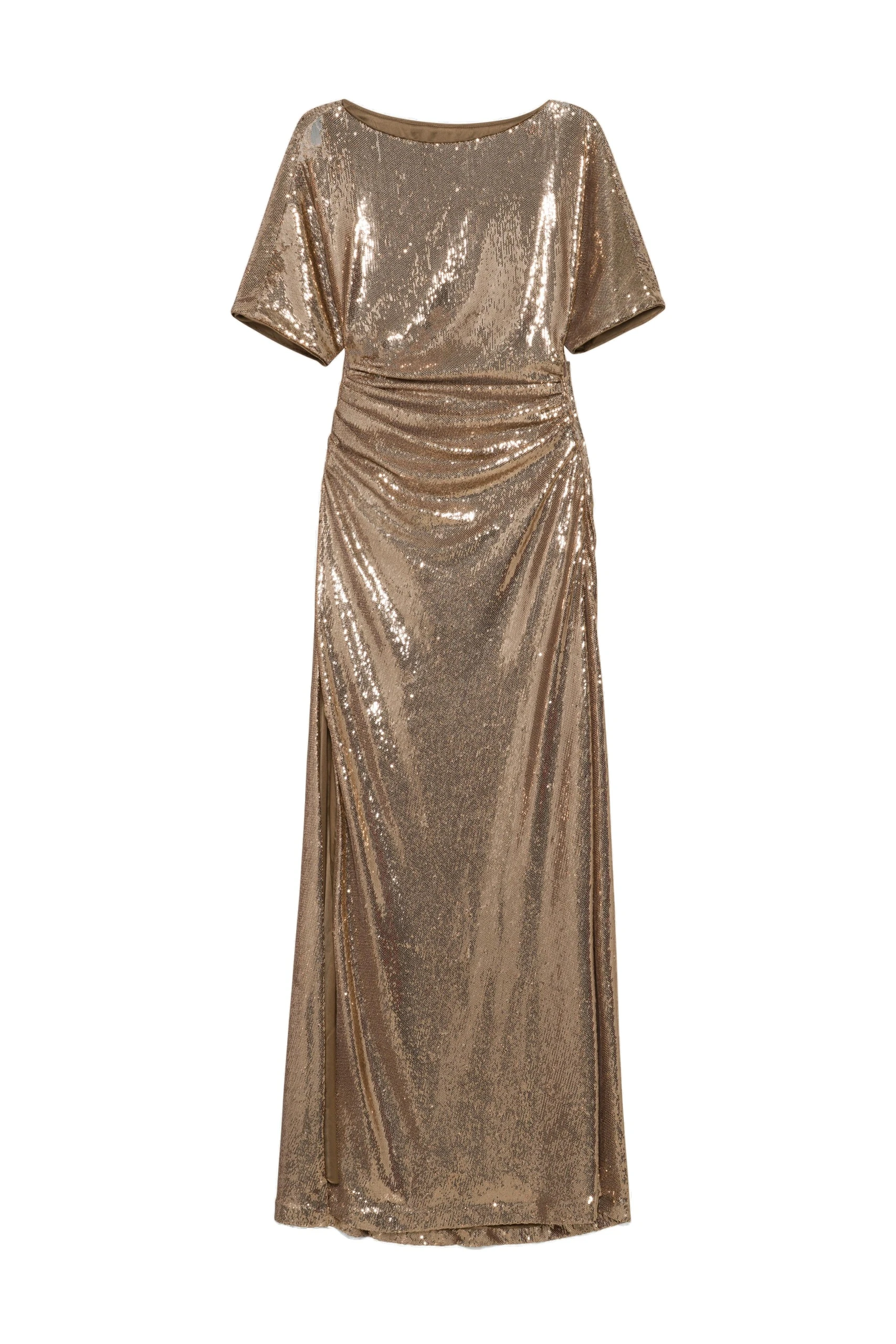 SIMKHAI Coralie Sequin Gown in Light Gold SIMKHAI Coralie Sequin Gown in Light Gold