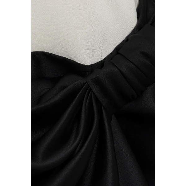 Coralyne Knit Combo Gown in Black Frost Multi - Image 6