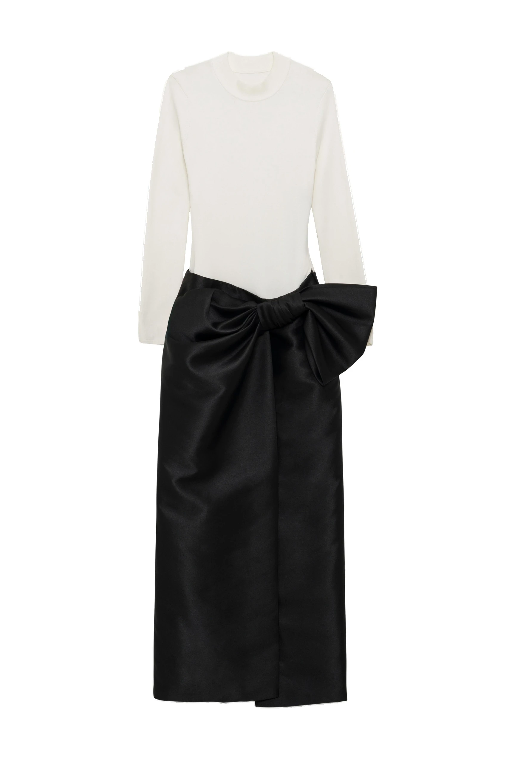 SIMKHAI Coralyne Knit Combo Gown in Black Frost Multi SIMKHAI Coralyne Knit Combo Gown in Black Frost Multi