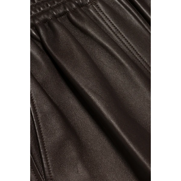 Corrine Leather Pant in Dark Chocolate - Image 6