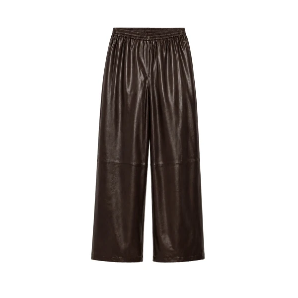 Corrine Leather Pant in Dark Chocolate