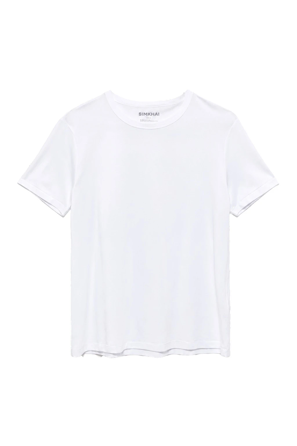 SIMKHAI Crewneck T-Shirt in White SIMKHAI Crewneck T-Shirt in White