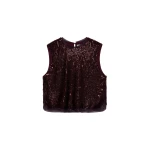 SIMKHAI Cydia Embellished Top in Fig