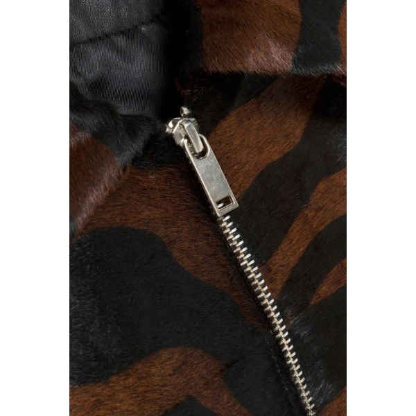 Daria Calf Hair Jacket in Zebra - Image 6