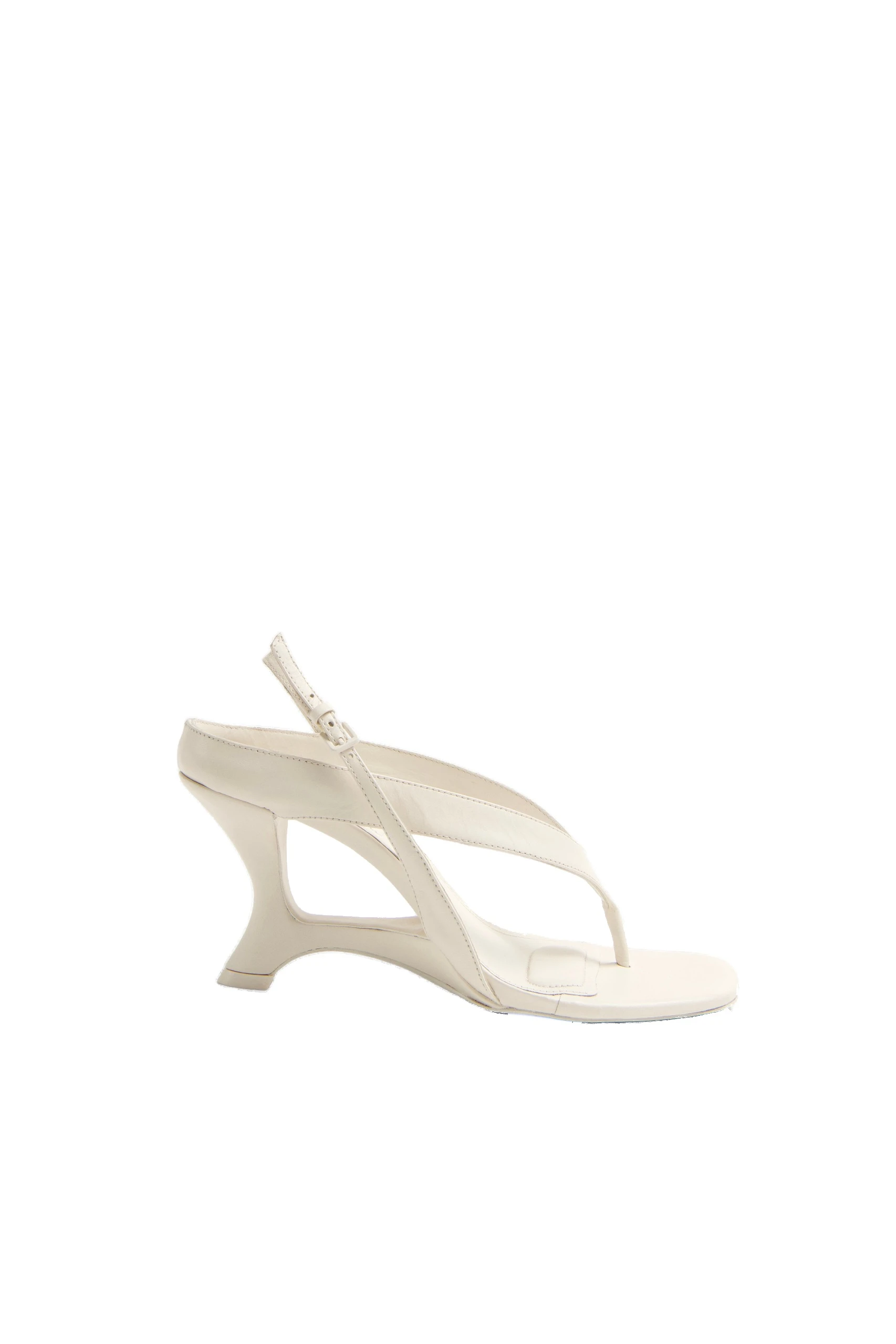 SIMKHAI Darya Leather Wedge Thong Sandal in Alabaster SIMKHAI Darya Leather Wedge Thong Sandal in Alabaster