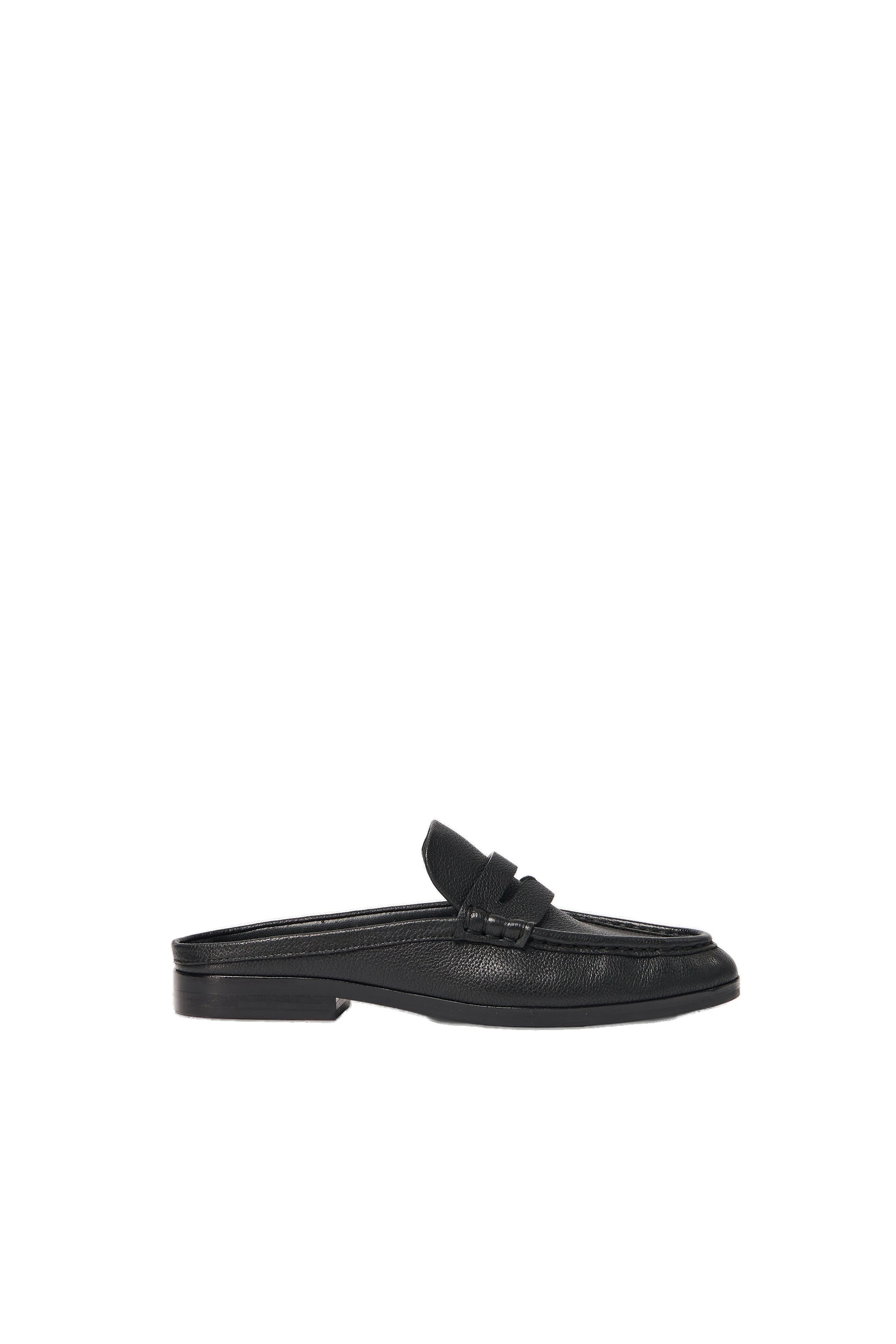 SIMKHAI Dean Pebbled Leather Loafer Mule in Black SIMKHAI Dean Pebbled Leather Loafer Mule in Black