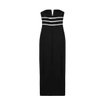 SIMKHAI Delore Bustier Gown in Black Frost Multi