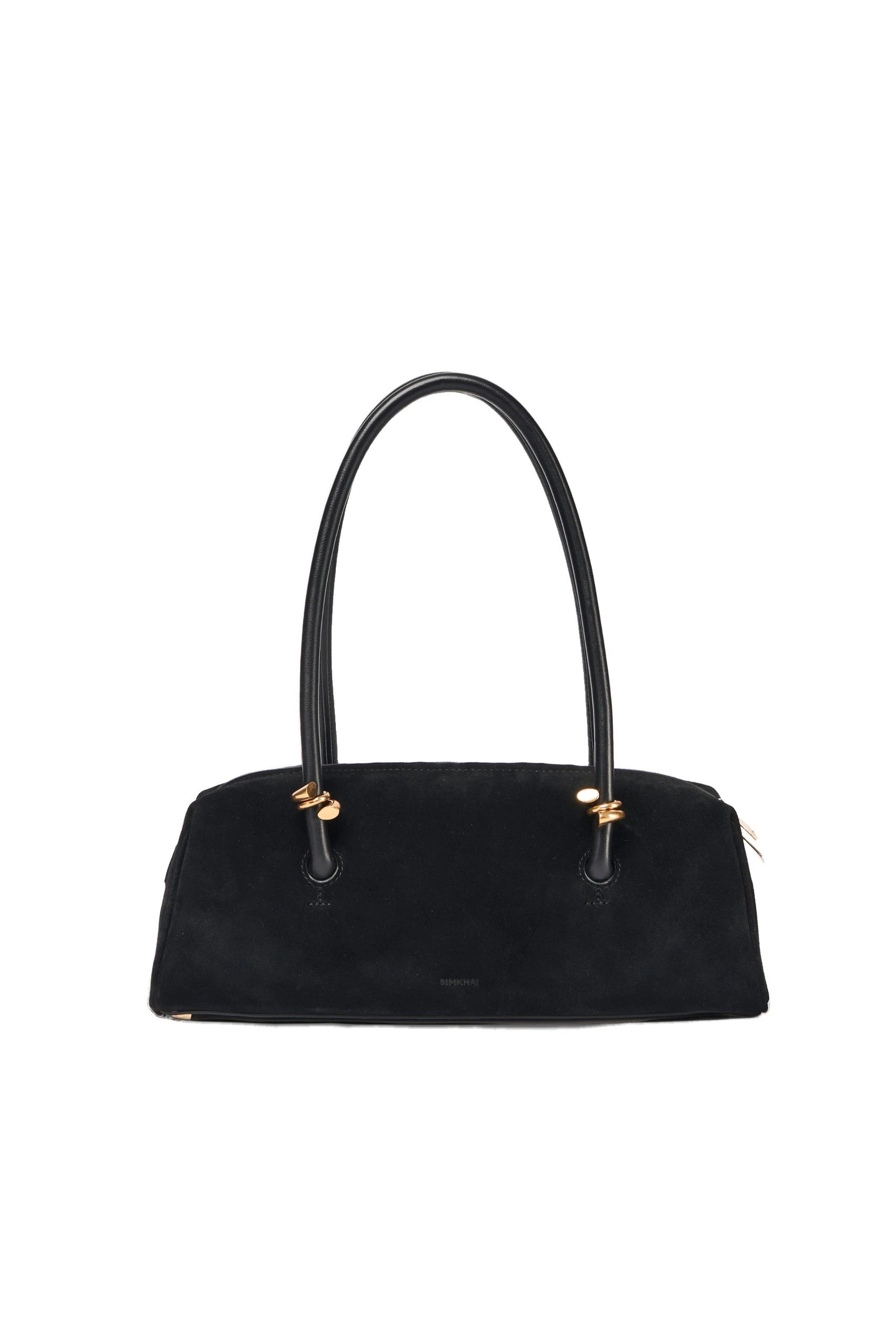 SIMKHAI Devon Suede Shoulder Bag in Black SIMKHAI Devon Suede Shoulder Bag in Black