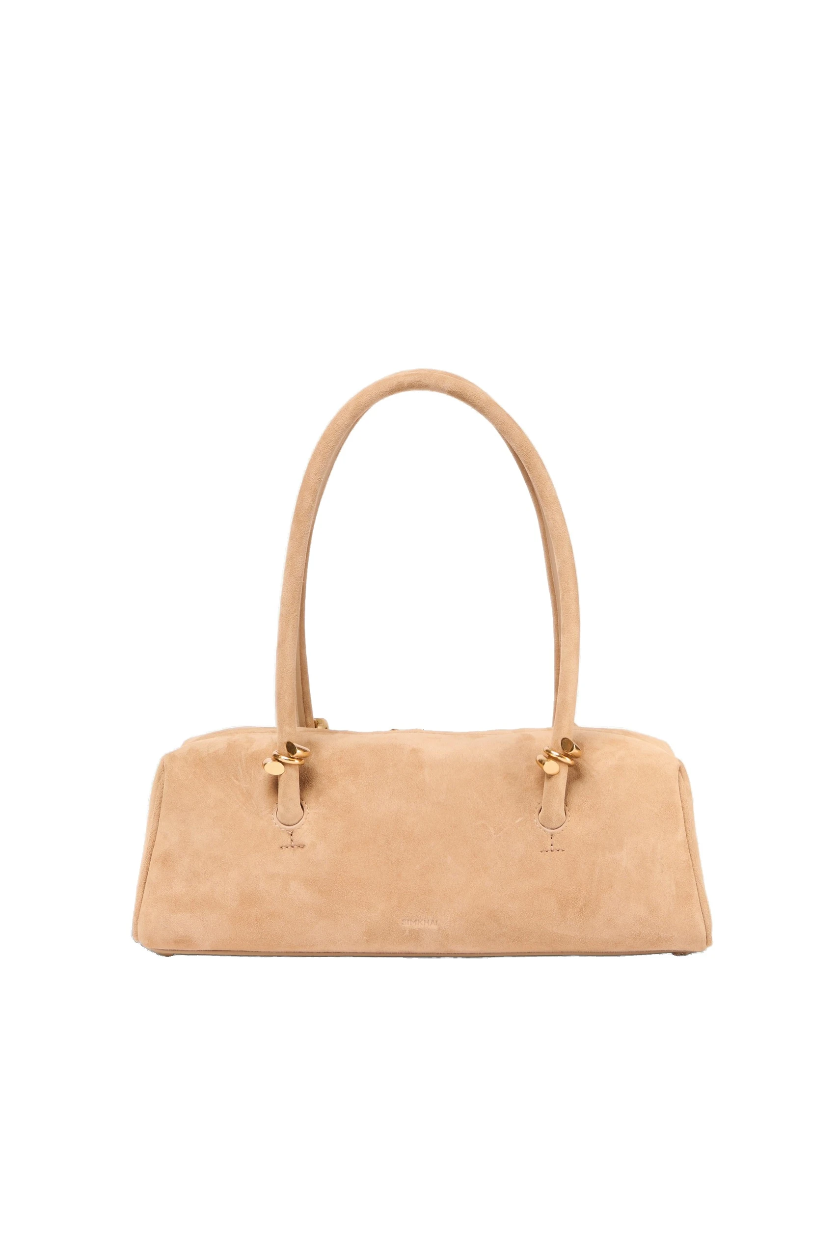 SIMKHAI Devon Suede Shoulder Bag in Light Camel SIMKHAI Devon Suede Shoulder Bag in Light Camel