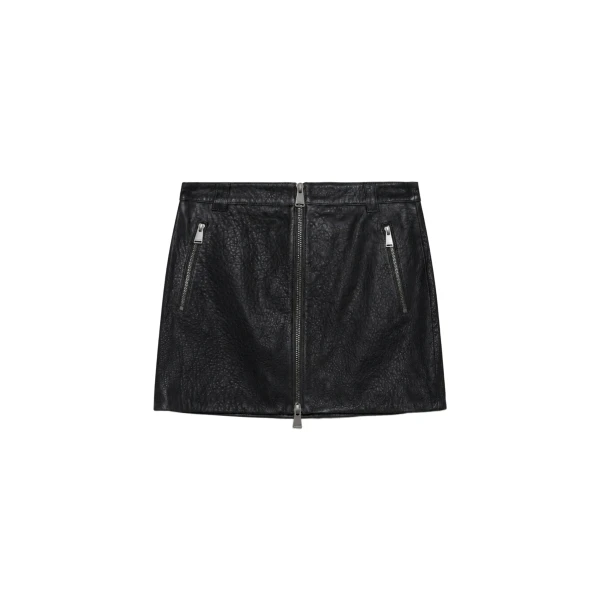 Elina Leather Mini Skirt in Black