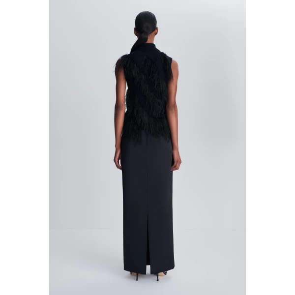 Elinor Feather Top in Black - Image 5