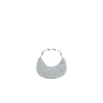 SIMKHAI Evelyn Beaded Crescent Bag in Silver