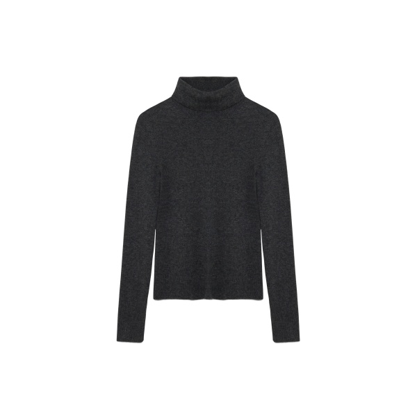 SIMKHAI Fenwick Cashmere Turtleneck in Charcoal Melange