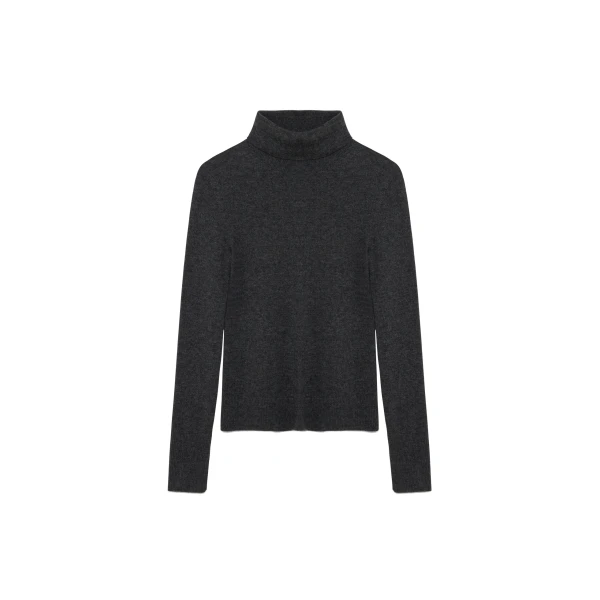 Fenwick Cashmere Turtleneck in Charcoal Melange