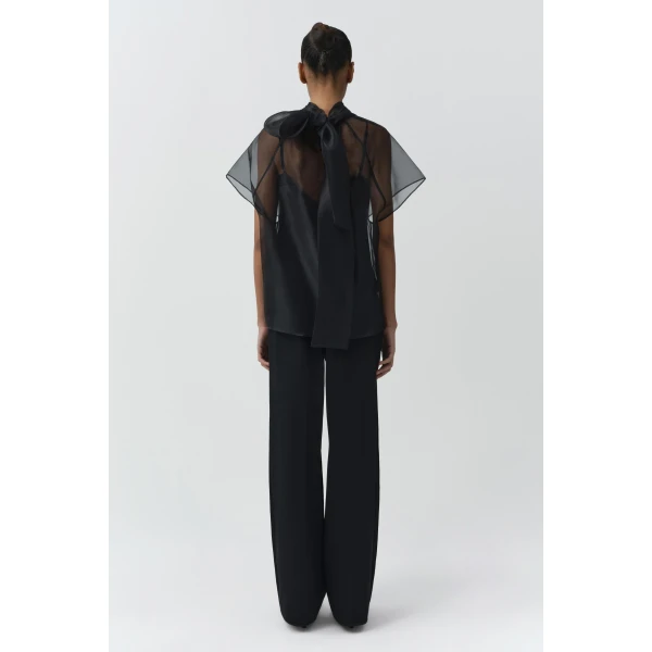 Feyre Organza Top in Black - Image 5