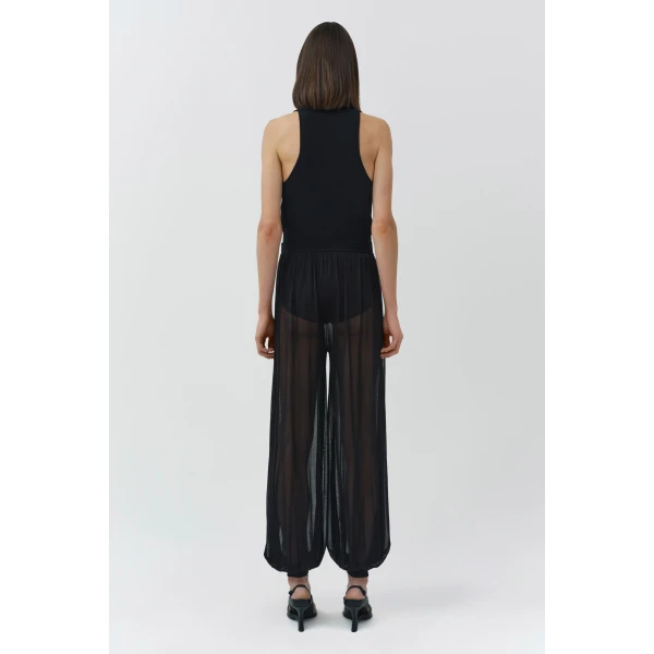 Flora Sheer Knit Pant in Black - Image 6