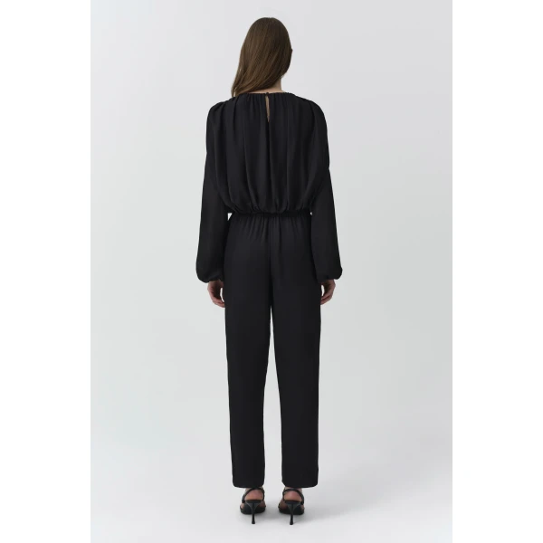 Frida Silk Georgette Top in Black - Image 5
