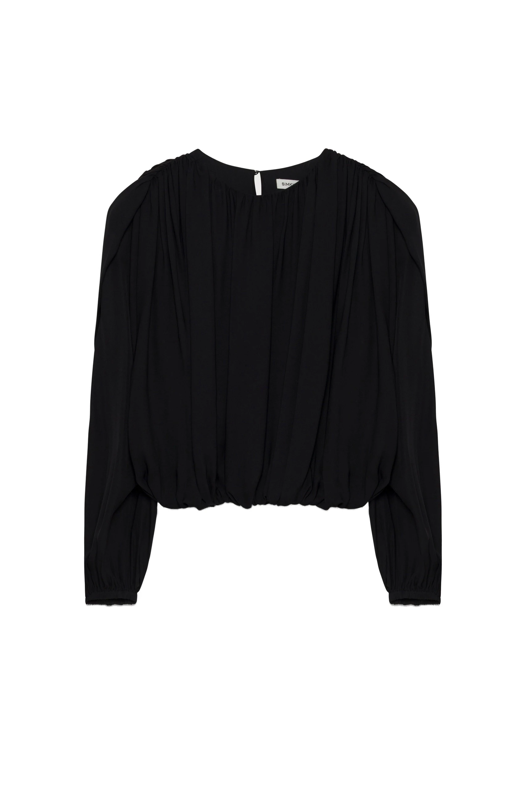 SIMKHAI Frida Silk Georgette Top in Black SIMKHAI Frida Silk Georgette Top in Black
